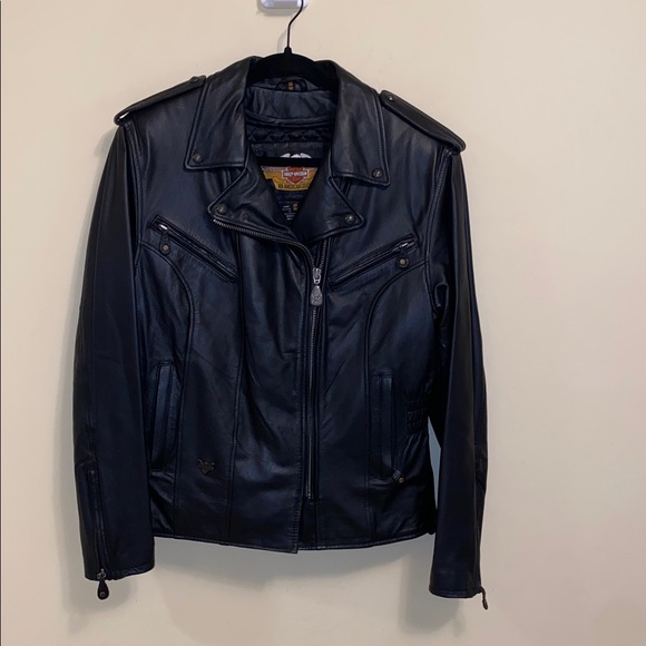 Harley-Davidson Jackets & Blazers - Harley Davidson Black Leather Jacket 50 Year Anniversary Small